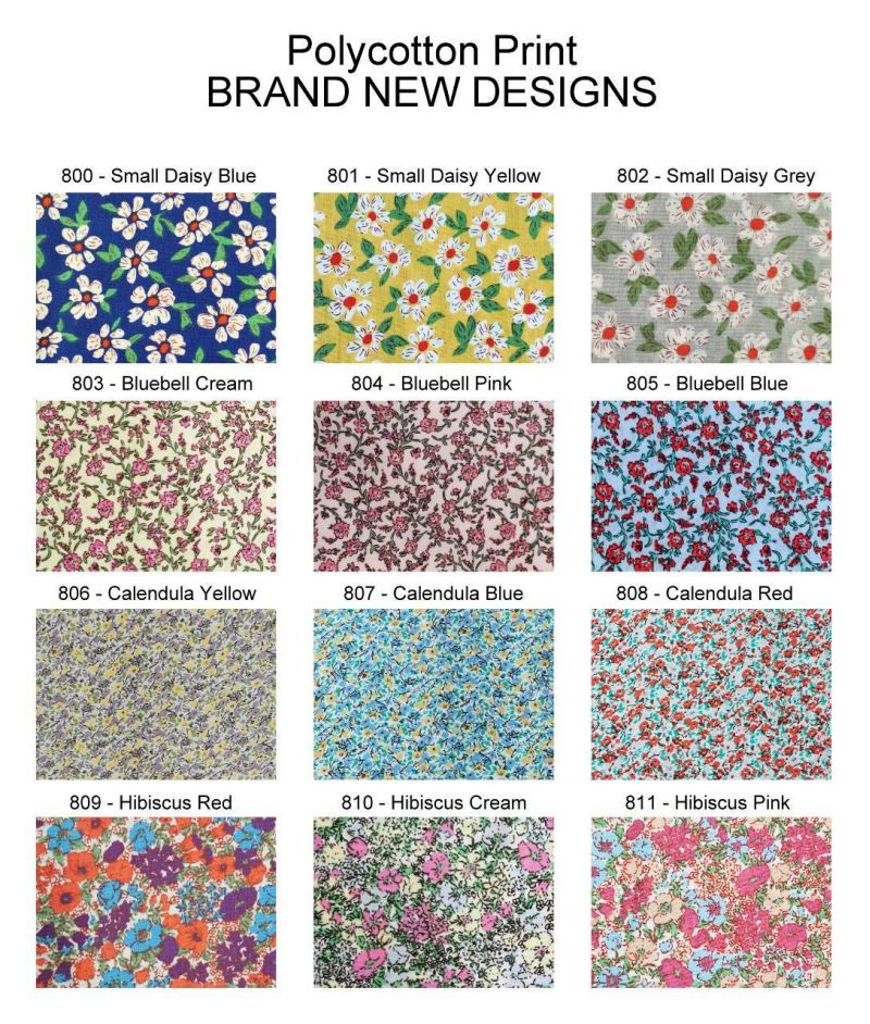 New PolyCotton Print - NEW 2022 Florals (Metres)