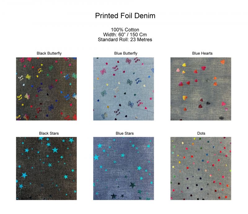 Printed Denim Fabric (Metres)