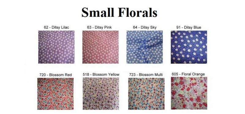 New PolyCotton Print - Small Florals (30M Rolls)