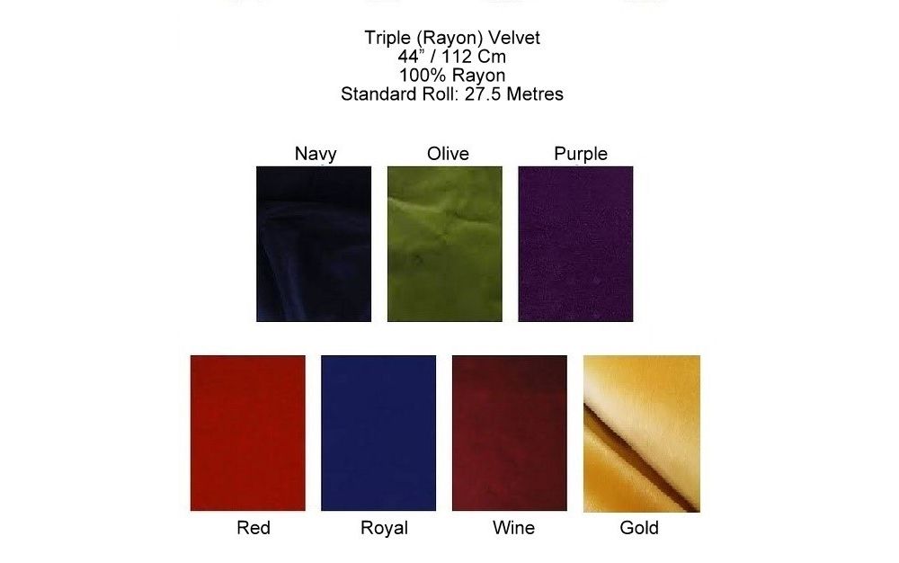 triple (rayon) velvet