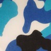 Large Blue Camouflage Polycotton Print Fabric