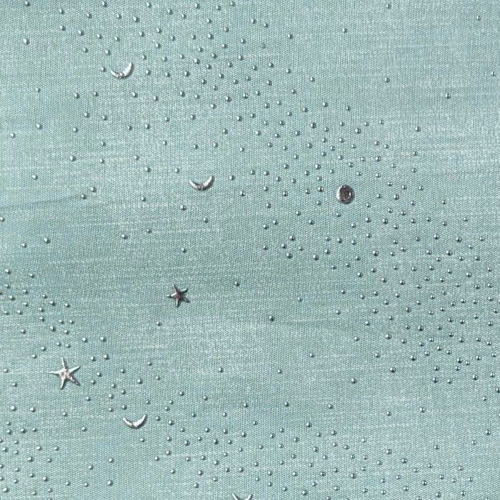 Printed Light Weight Denim - Dots Blue