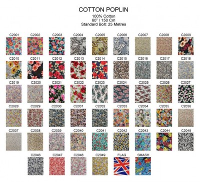 100% Cotton Poplin Prints - 60